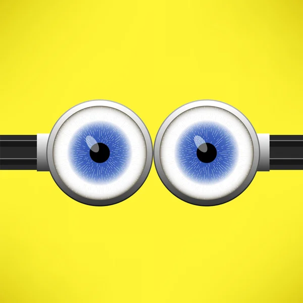 Goggle avec deux yeux bleus — Image vectorielle