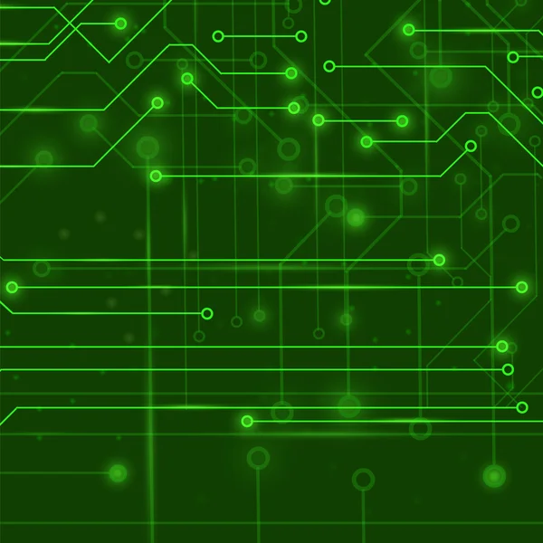 Nowoczesnej technologii komputerowej zielone tło. — Wektor stockowy