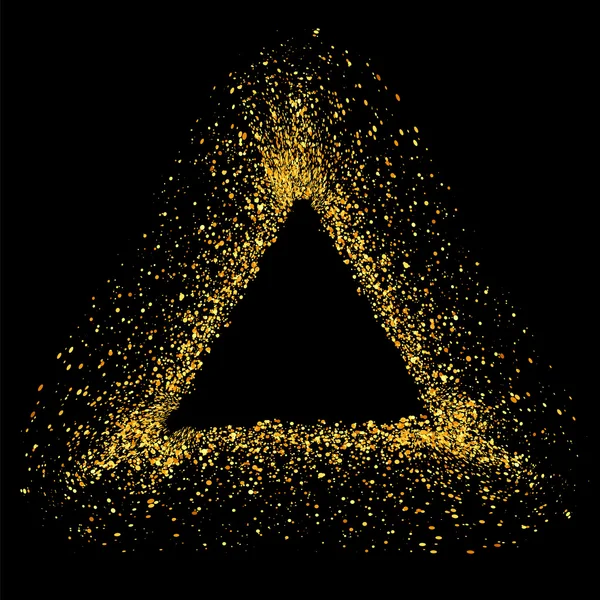 Marco de triángulo de oro — Vector de stock