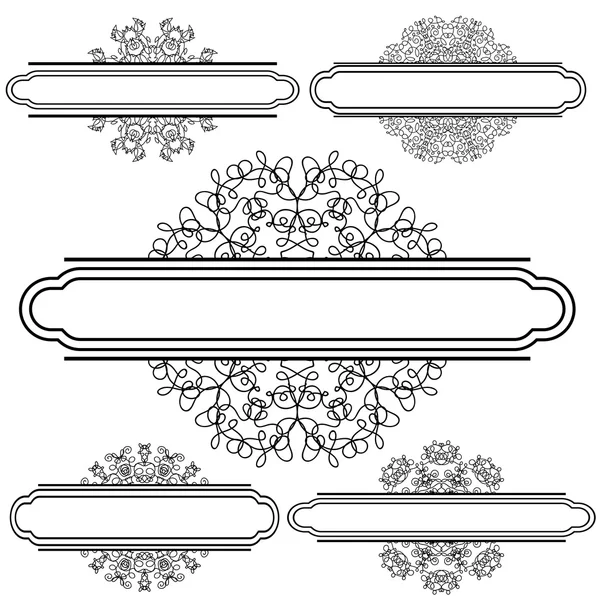 異なる装飾のセット — ストックベクタ