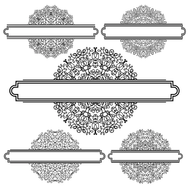 Reihe unterschiedlicher Blüten — Stockvektor