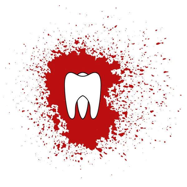 Icono de los dientes aislado — Vector de stock