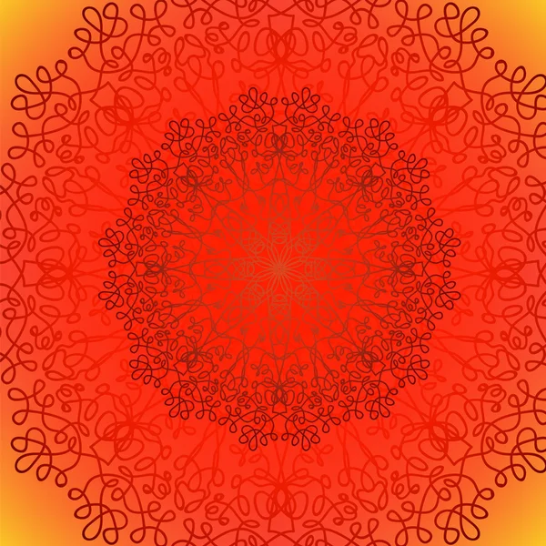 Ornamento de encaje de círculo, patrón geométrico redondo — Archivo Imágenes Vectoriales