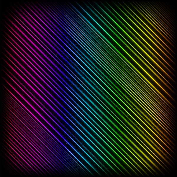 Lumineux fond lignes néon. — Image vectorielle