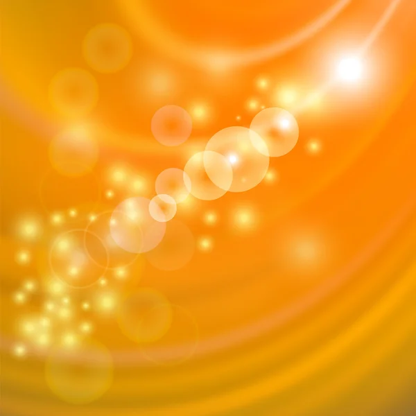 抽象的な光オレンジ波背景. — ストックベクタ