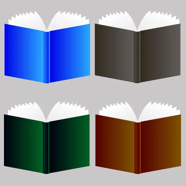 Conjunto de diferentes ícones do livro — Vetor de Stock