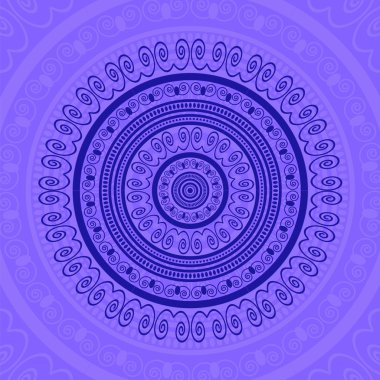 Mavi daire dantel süs