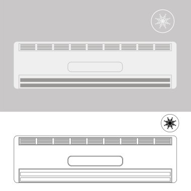 Vektör Duvar Tipi Klima.