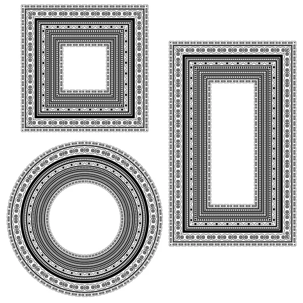 Vintage Frames Isolated — Stock Vector