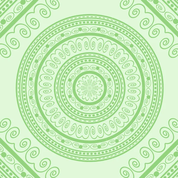 Ornement en dentelle cercle vert — Image vectorielle