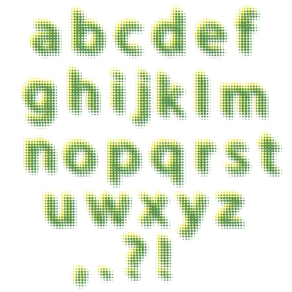 Ensemble de lettres demi-teintes — Image vectorielle