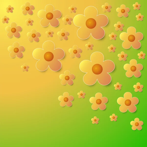 Fleur d'été papier fond. Modèle floral — Image vectorielle