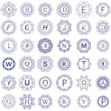 basit monogram tasarım şablonu