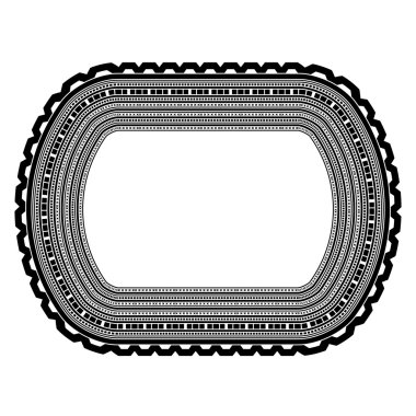 Yalıtılmış bağbozumu dekoratif çerçeve