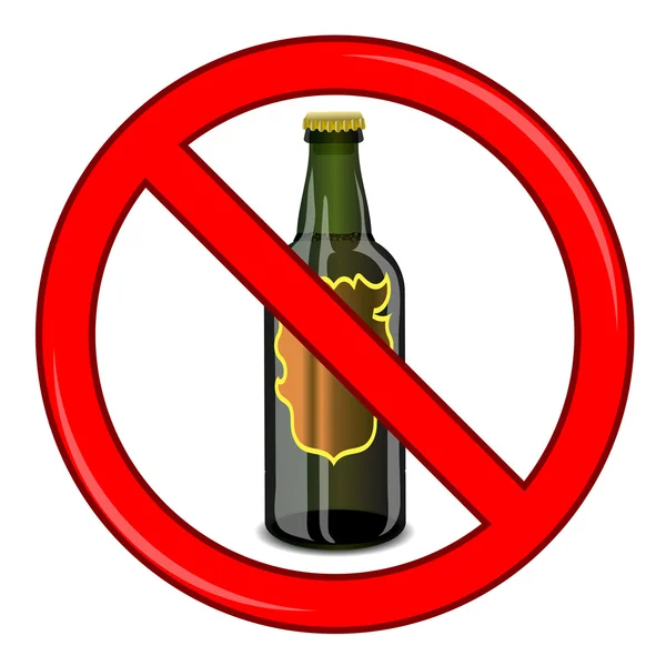 No Beer Sign Isolated — Stock Vector