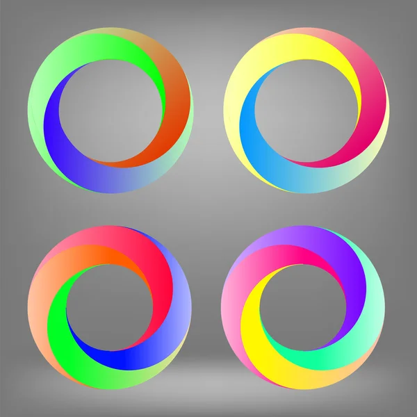 Set of Colorful Circle Icons — Stock Vector