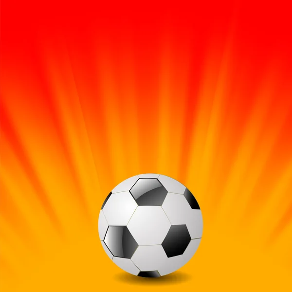 Icono de fútbol sobre fondo naranja — Vector de stock