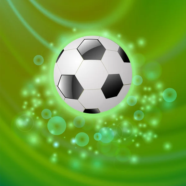 Icono de fútbol deportivo sobre fondo verde — Vector de stock