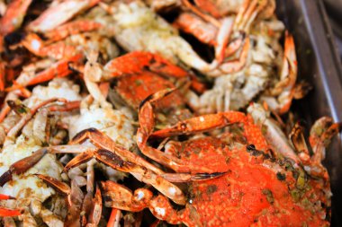 alevli ızgara ızgara Yengeç.