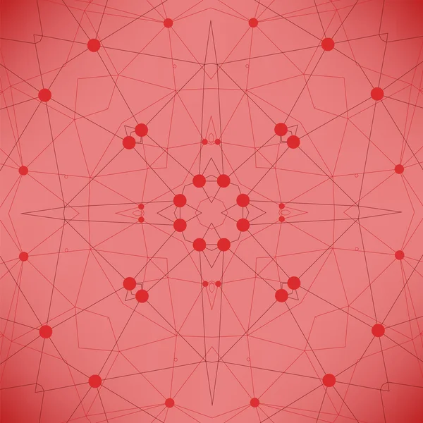 Röd teknik bakgrund med partiklar — Stock vektor