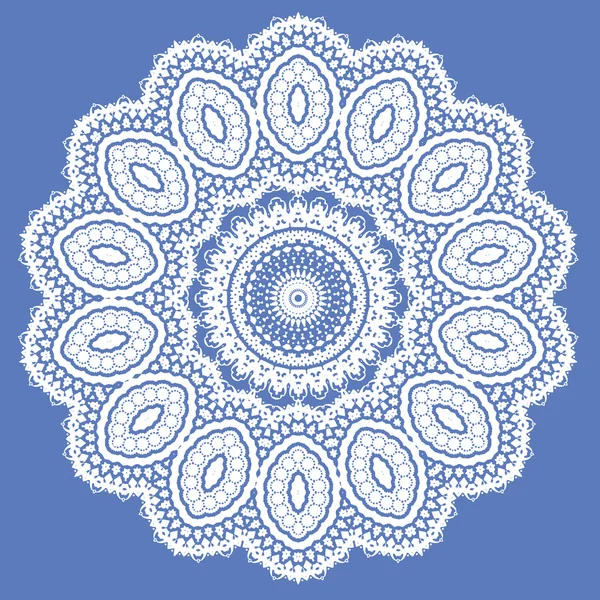 Mandala bianco isolato — Vettoriale Stock