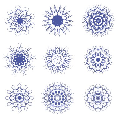 Yuvarlak geometrik süsler seti