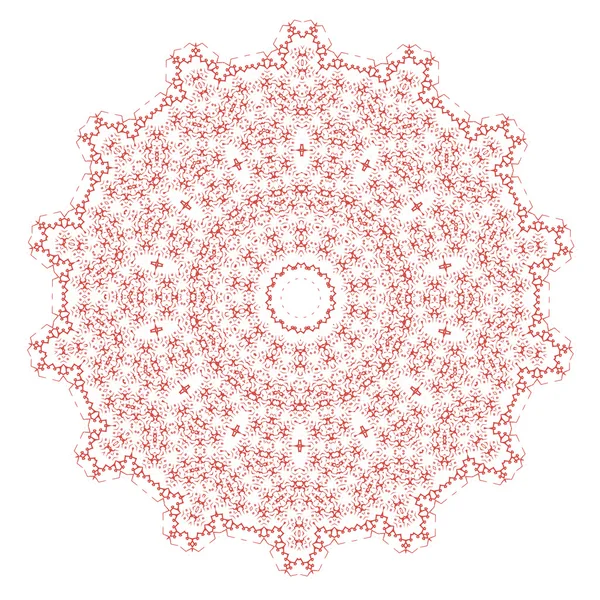 Piros Mandala elszigetelt — Stock Vector