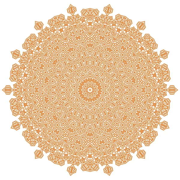 Orange Mandala isolerade — Stock vektor