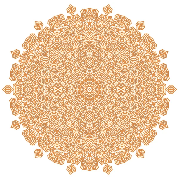 Mandala arancione isolato — Vettoriale Stock