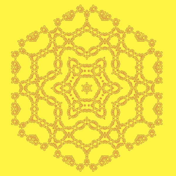 Ronde geometrische Ornament geïsoleerd — Stockvector