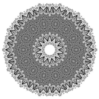 İzole yuvarlak geometrik süsleme