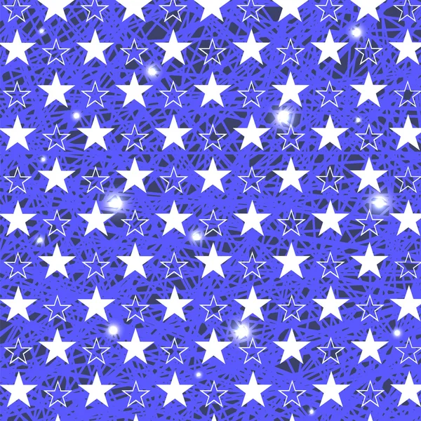 Grunge estrellado fondo azul — Vector de stock