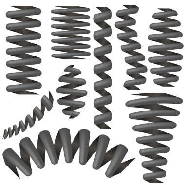 İzole metalik Springs koleksiyonu
