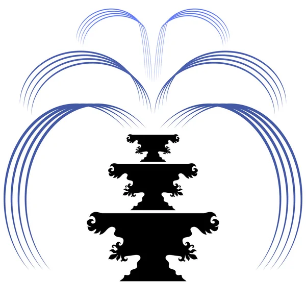 Icône de silhouette de fontaine rétro isolée — Image vectorielle