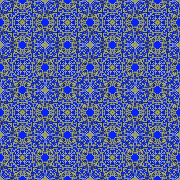 Textura sin costura en azul. Fondo ornamental — Vector de stock