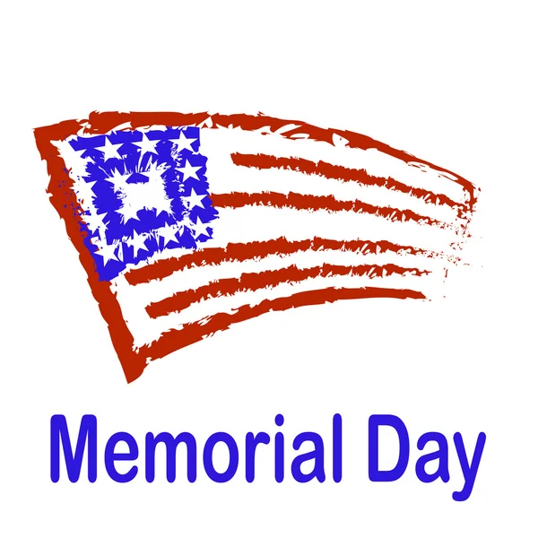 Memorial Day American Flag Background. — Stock Photo, Image