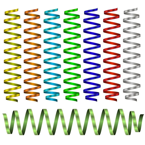 Set di nastri colorati isolati — Foto Stock