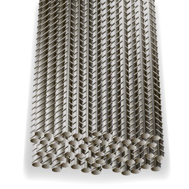 Rebars, takviye çelik konstrüksiyon armatür.