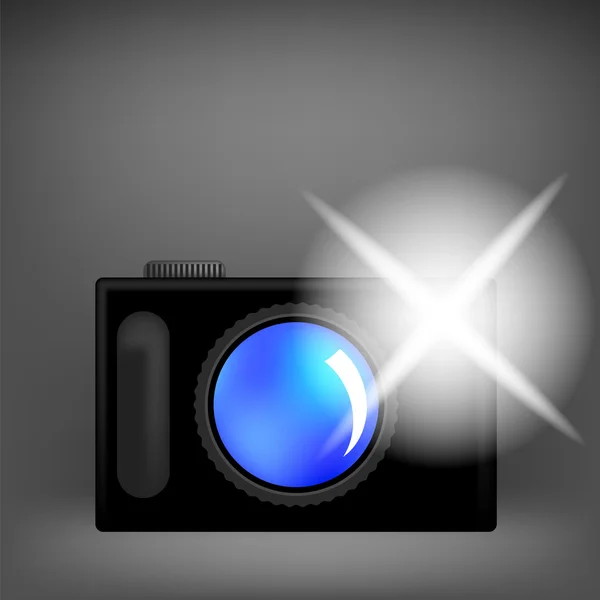 Digital Camera and Flash Isolated — Stock Photo, Image