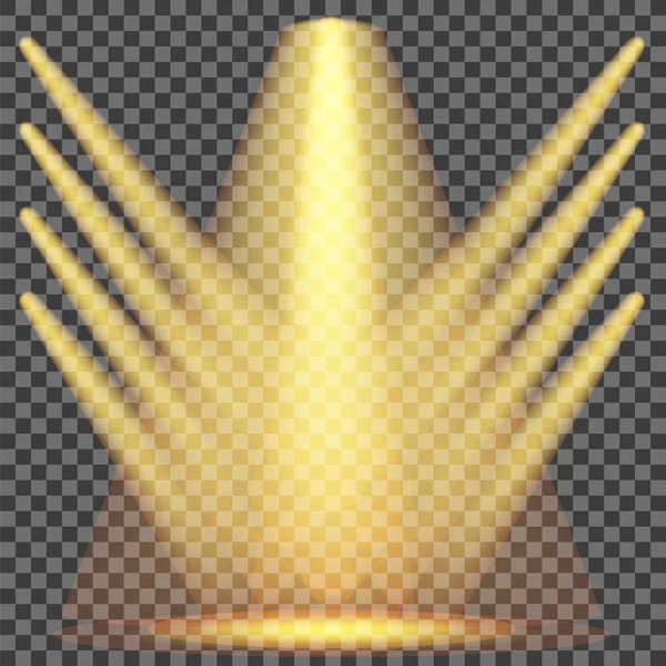 Набір жовтий точкові світильники — стоковий вектор