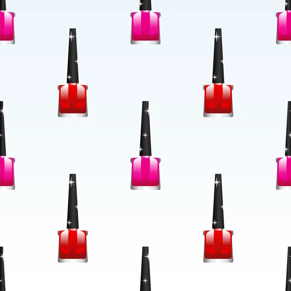 Röd rosa nagellack Seamless mönster. — Stock vektor