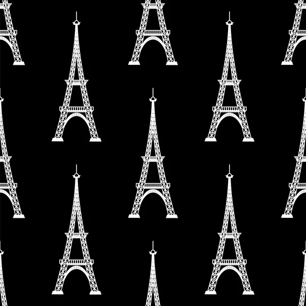 Torre Eiffel Fondo sin costuras . — Archivo Imágenes Vectoriales