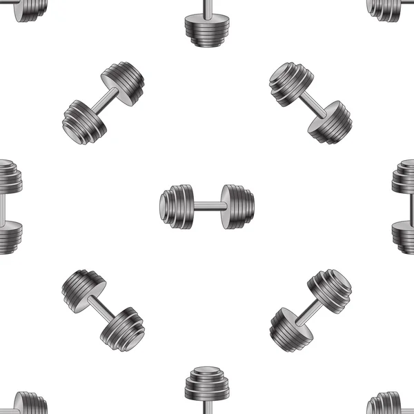 Metalen Dumbell naadloze Sport achtergrond — Stockvector