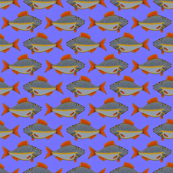 Modèle de poisson sans couture — Image vectorielle