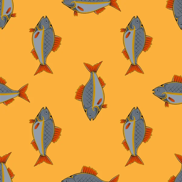 원활한 물고기 패턴 — 스톡 벡터