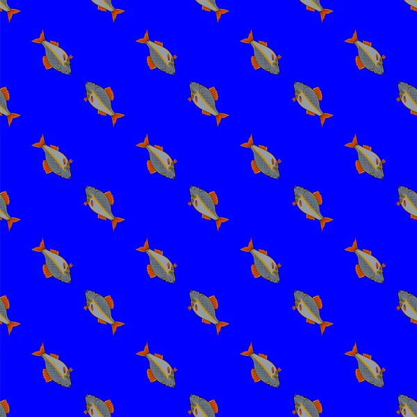 Vzor bezešvé ryb — Stockový vektor