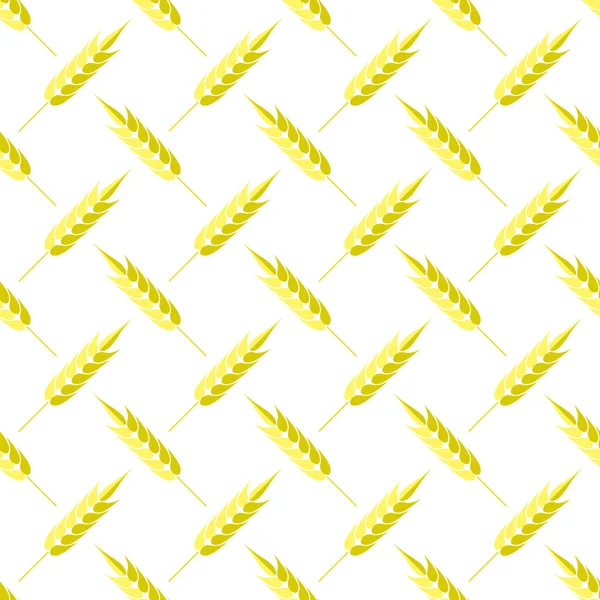 シームレスな小麦のパターン。耳のセット — ストックベクタ