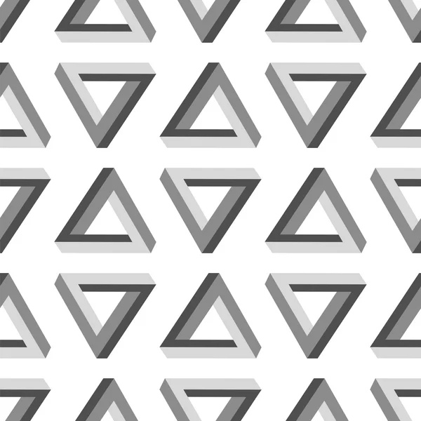Varrat nélküli lehetetlen háromszög minta — Stock Vector