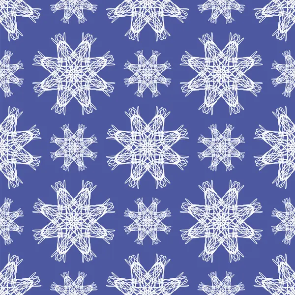 Seamless Texture on Blue. Ornamental Backdrop — Stock Photo, Image