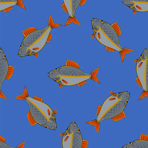 Dikişsiz balık desen — Stok fotoğraf